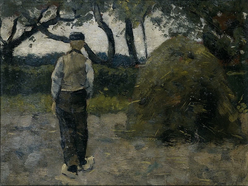 1868-Richard Nicolaüs Roland Holst - Contadino presso un pagliaio (1889) - Rijksmuseum, Amsterdam